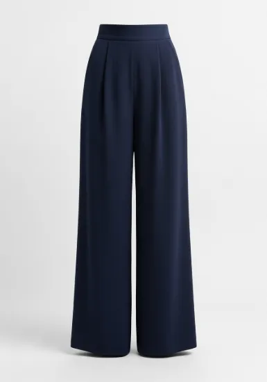 Kadın Yüksek Bel Wide Leg Pantolon