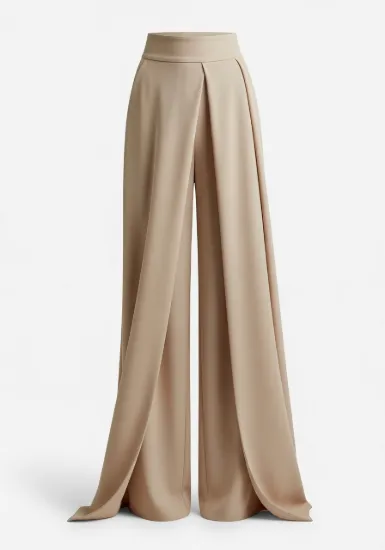 Kadın Yüksek Bel Wide Leg Pantolon
