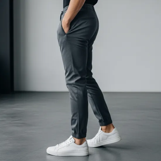 Nova Esnek Dokulu Slim-Fit Jogger Pantolon